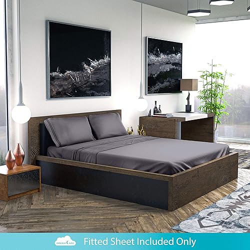 Miniatura 7 de DREAMCARE - Sábana bajera con laterales extraprofundos tamaño King, para colchones de hasta 21 pulg, resistente al encogimiento y a la decoloración,