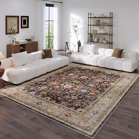 Amazon.com: Rugcomf Living Room Rug 6x9 Rug Machine Washable Boho Area ...