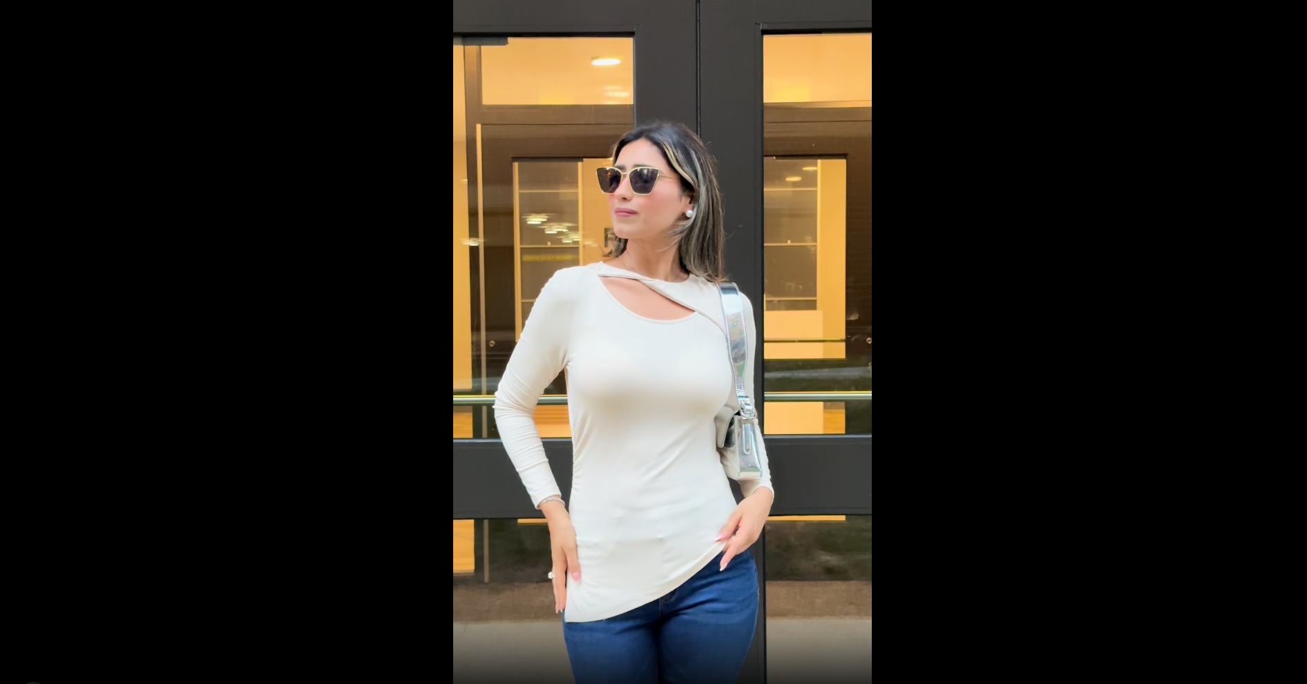 GRACE KARIN Long Sleeve Fitted Cutout Tops