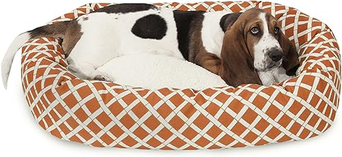 Cama para perros de bambú naranja quemada de 319in