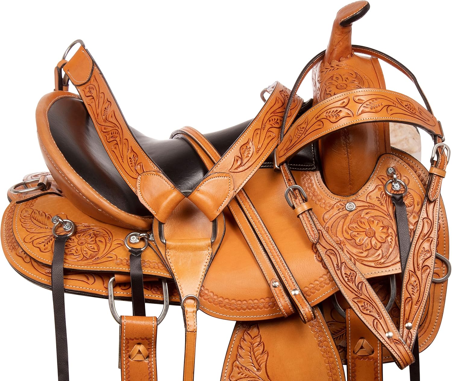 Selle Western Ridex – Cuir, Taille 15, Trail/Pleasure, Pour Cheval Gaité, Neuve