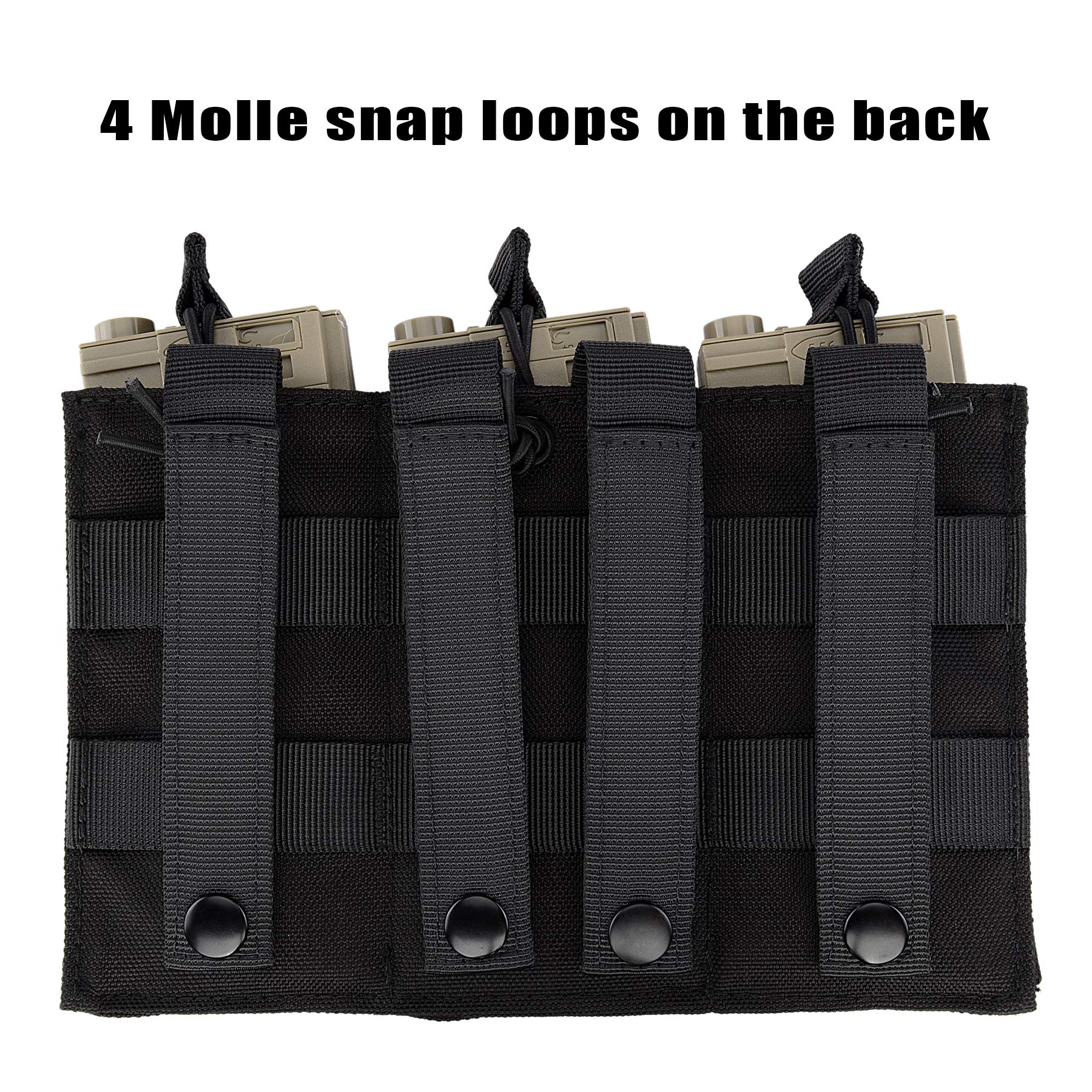 Raiseek Mag Pouch Molle Magazine Pouches for Pistol and Rifle, Triple