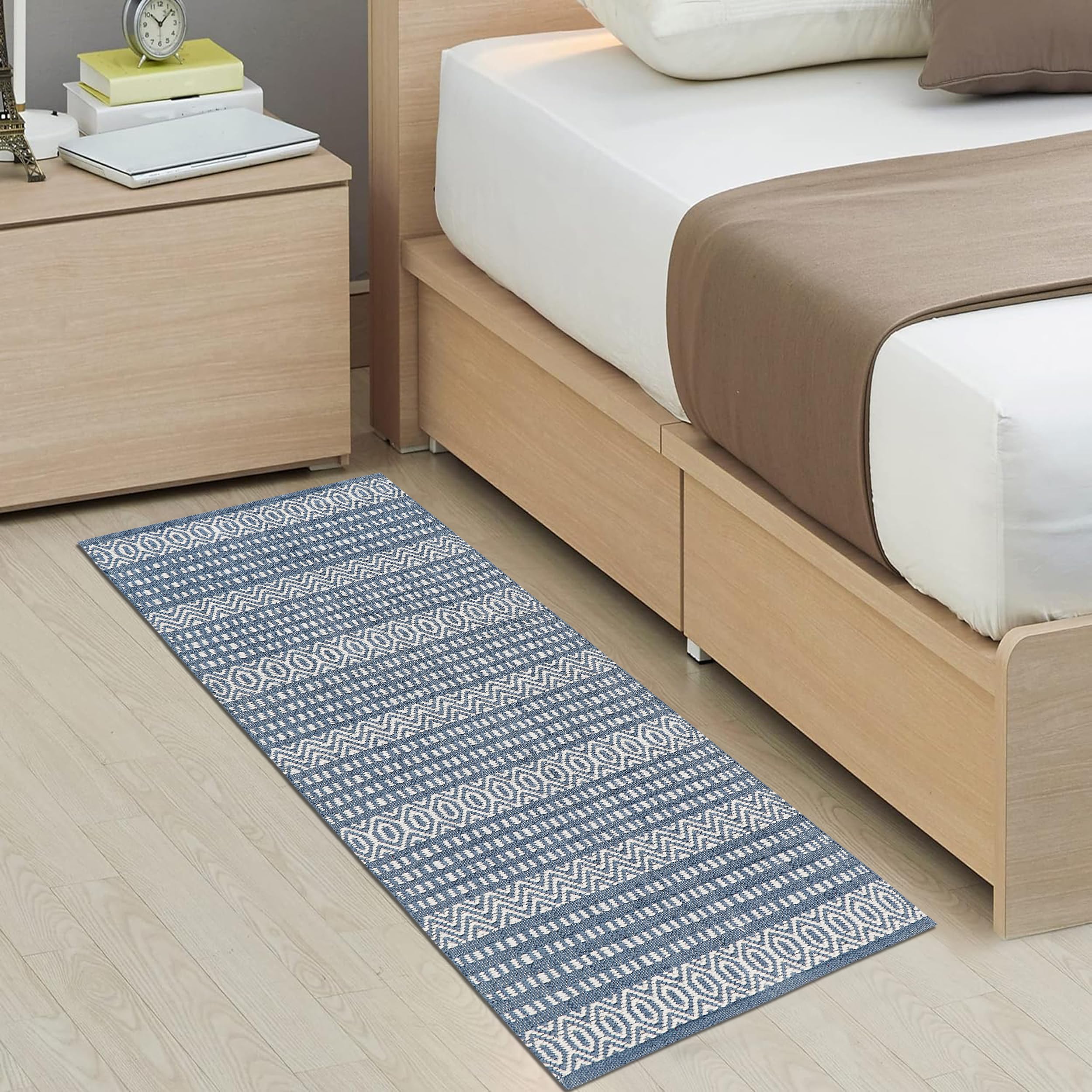 Cotton Bed Runner - 22x55 Inches, Brown -31