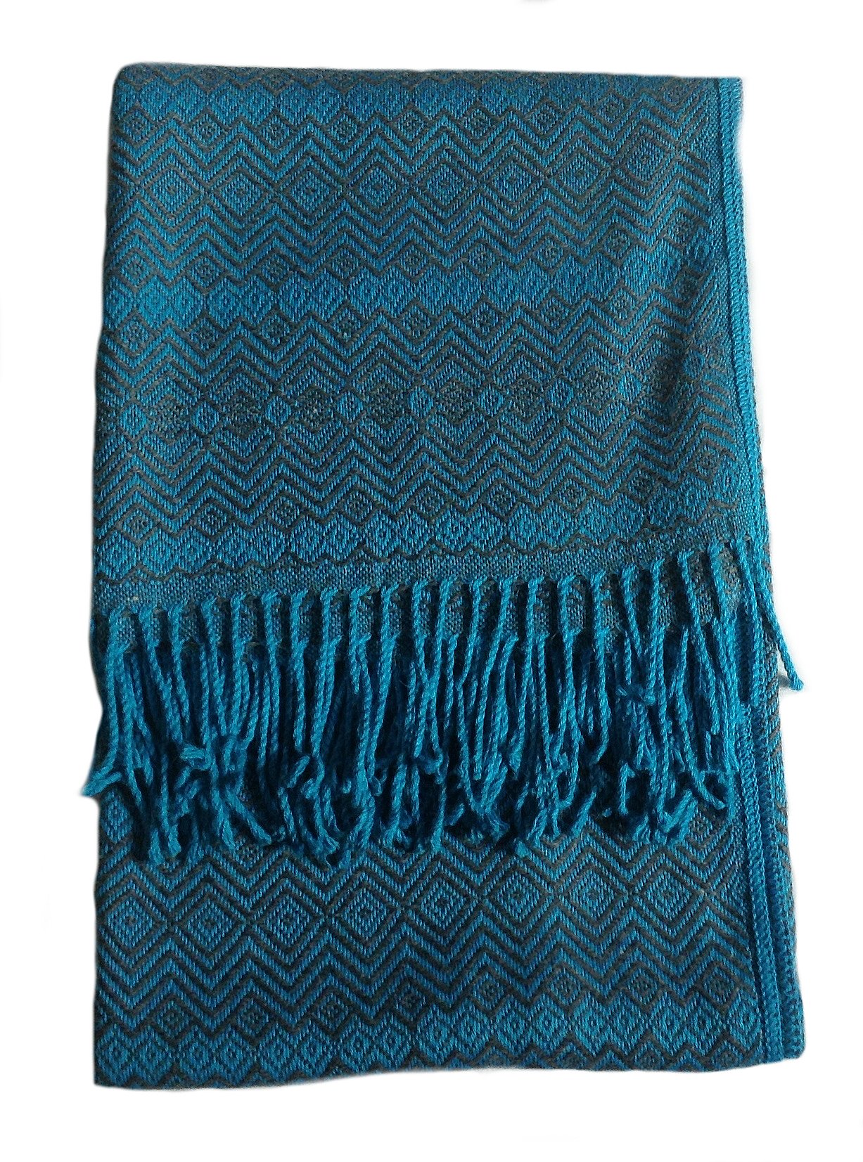Couverture en laine d'alpaga bleu 170x130 cm plaid haut de gamme