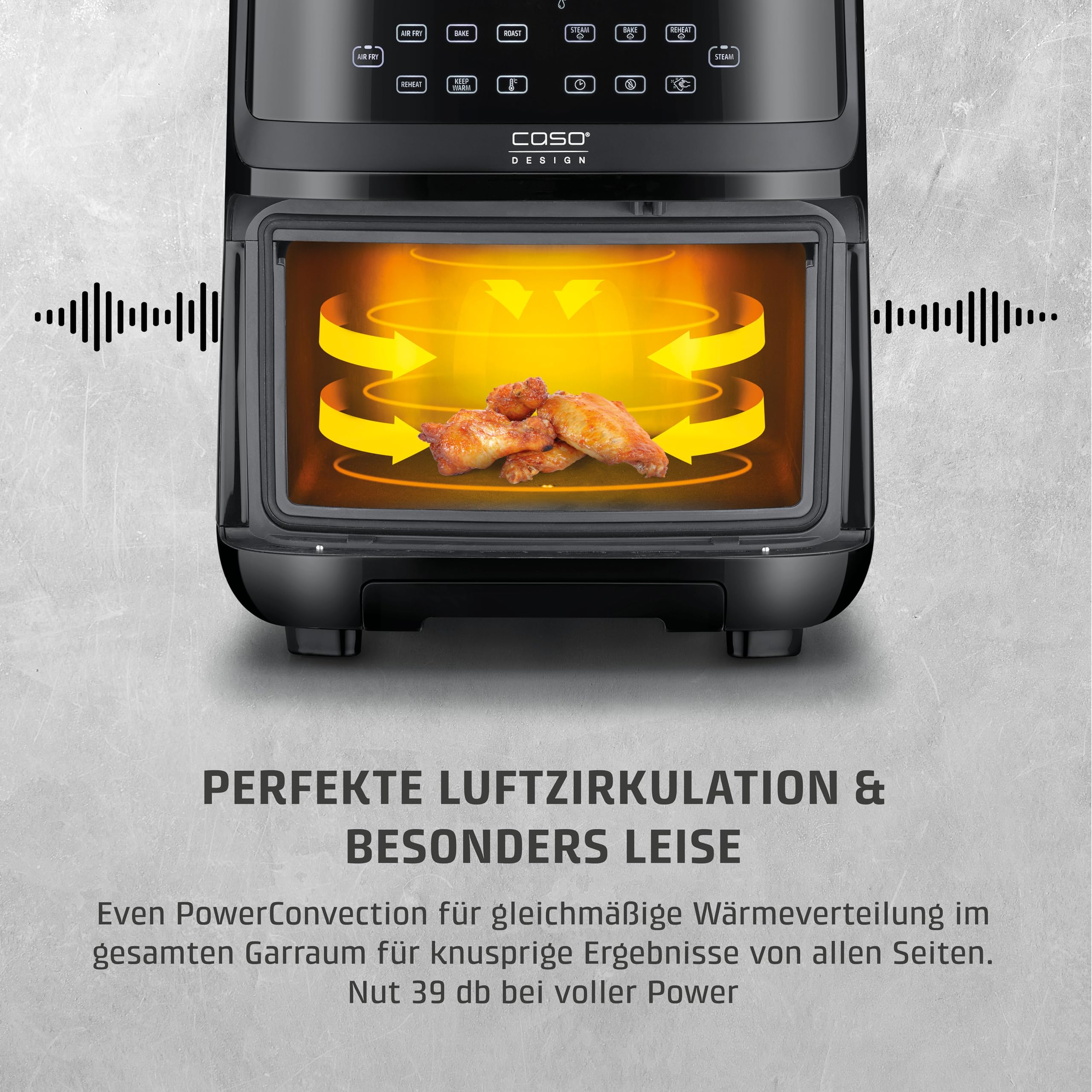 CASO AirFry & Steam 700 - Heißluftfritteuse und Dampfgarer - Testurteil: Sehr Gut, extra großes Korbvolumen 7 Liter, Dampfgarer & Airfryer, Fritteuse ohne Öl/Fett