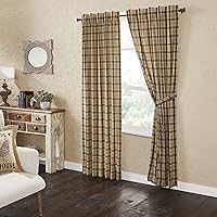 Vista 13 de VHC Brands Cenefa a cuadros de sidra, bronceado y carbón, 16 x 72 pulgadas