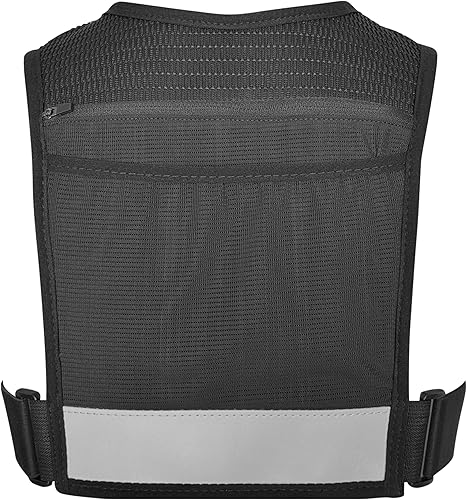 Miniatura 2 de Chaleco de correr con cremallera, chalecos reflectantes para correr con 6 bolsillos, botella de hidratación de 16.9 fl oz, pecho y cintura