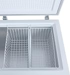 Hamilton Beach 25 Cu. Ft. Garage Ready Chest Freezer, White Deep Freezer, Adjustable Thermostat, Easy Defrost Drain, Double Door Lid, for Storage, Hunting, Large Family - 29"D x 79"W x 38"H