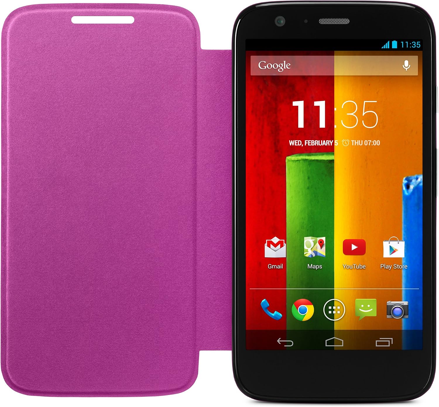 Motorola Flip Shell for Moto G - Retail Packaging - Violet (1st Generation Only)