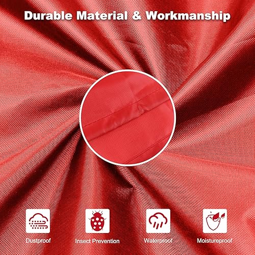 Miniatura 5 de Cubierta para árbol de Navidad con correas ajustables, bolsa de almacenamiento vertical duradera para árbol de Navidad con cremallera y cordón para