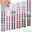 Maitys 336 Pieces 24 Sheets Full Wrap Nail Polish Strips Stickers Self Adhesive Gel Nail Strips Art Decals with File for Women DIY Decorations(Shiny Style)