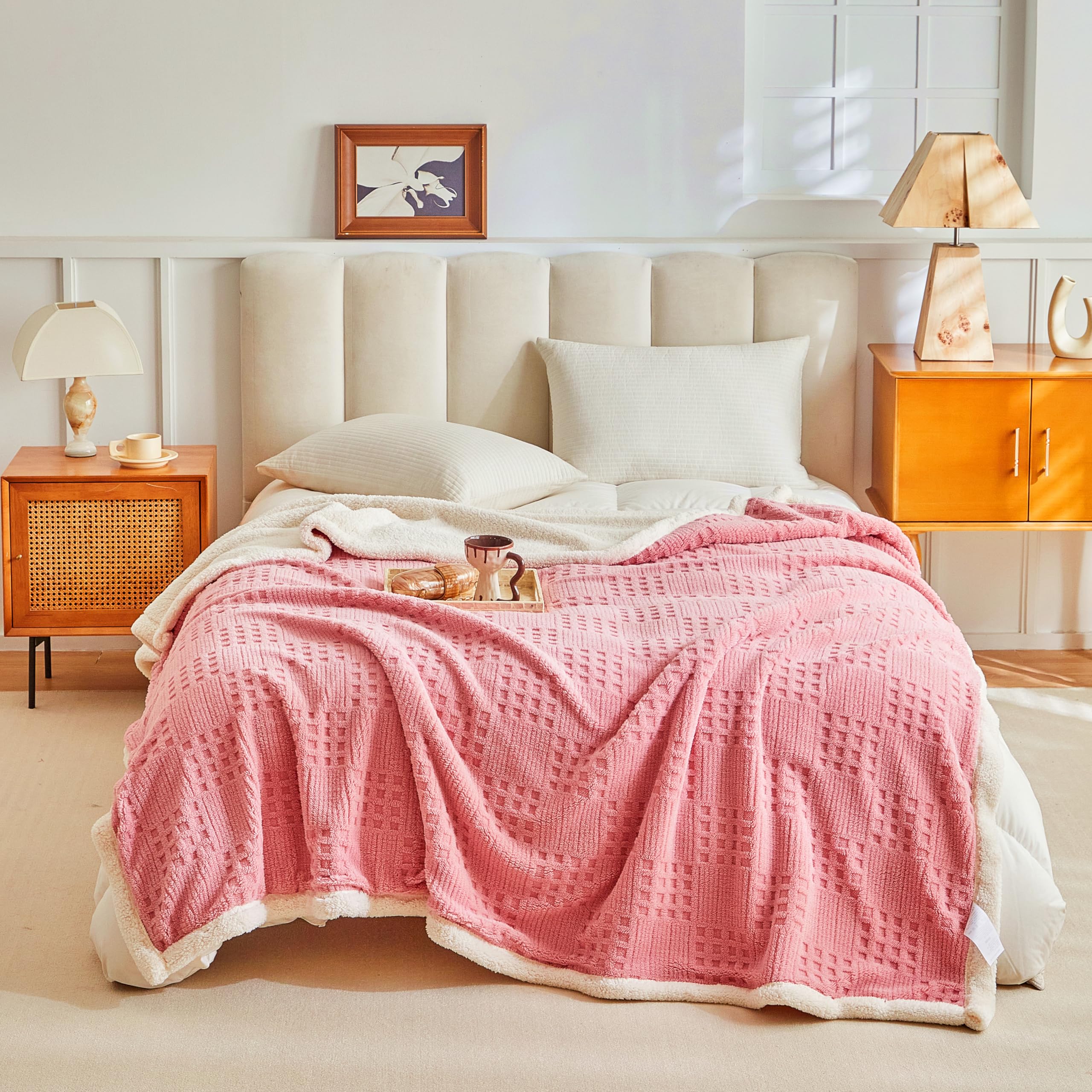 UKELER Sherpa-Decke – Ultraweich & Flauschig, 127 X 152 Cm, Lila, Für Couch, Bett & Camping