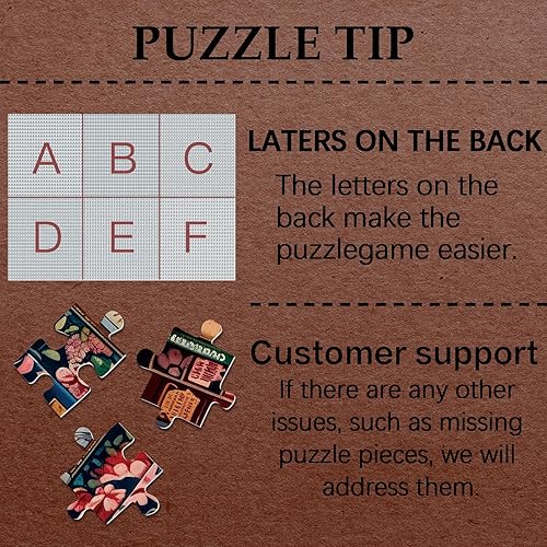 Miniatura 7 de Rompecabezas de biblioteca vintage de 1000 piezas para adultos, libros divertidos, rompecabezas de pintura desafiante, rompecabezas de arte estético