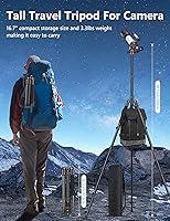 Vista 4 de Trípode profesional de 78 pulgadas para cámara Victiv, trípode monópode de aluminio para cámara DSLR, telescopio terrestre, telescopio, binoculares