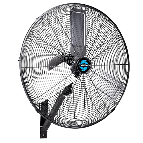 Tornado Ventilador oscilante de alta velocidad del soporte de la pared de la serie Pro de 24 pulgadas para uso comercial, industrial 3 velocidades