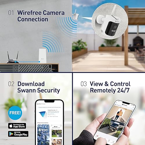 Miniatura 4 de Kit de seguridad inalámbrico AllSecure650 2K con 4 cámaras sin cables y NVR Power Hub