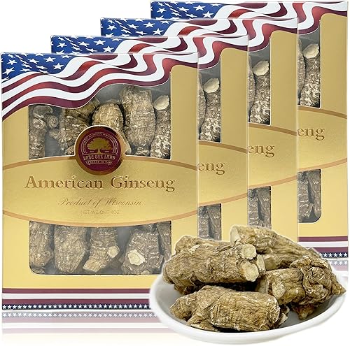 DOL seleccionado a mano cultivado Wisconsin American Ginseng Pearl Ginseng (ginseng ginseng ginseng ginseng ginseng (grande 4ozcaja*4)