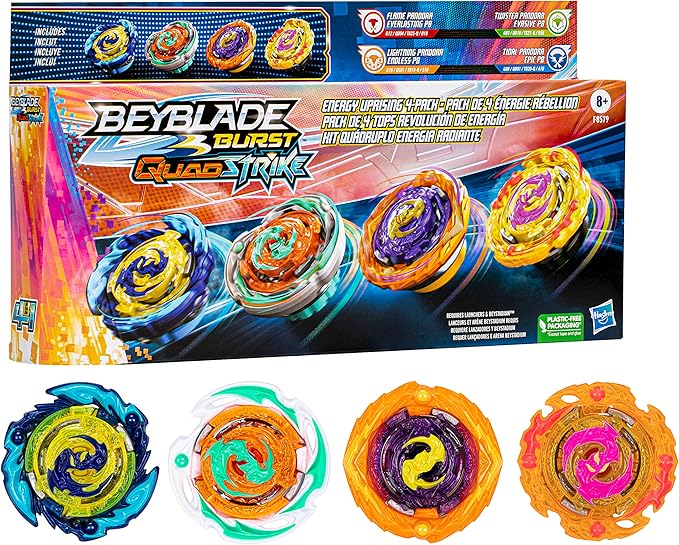 Beyblade Burst QuadStrike Energy Uprising 4Pack with 4