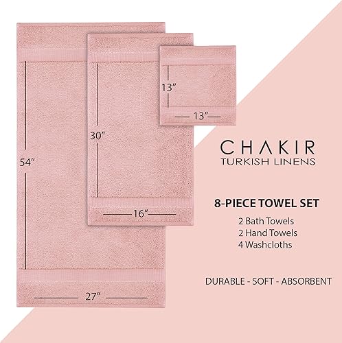 Vista 142 de Chakir Turkish Linens - Toallas de baño turcas de 100% algodón (35 x 70 pulgadas, toallas de baño grandes, color rosa)