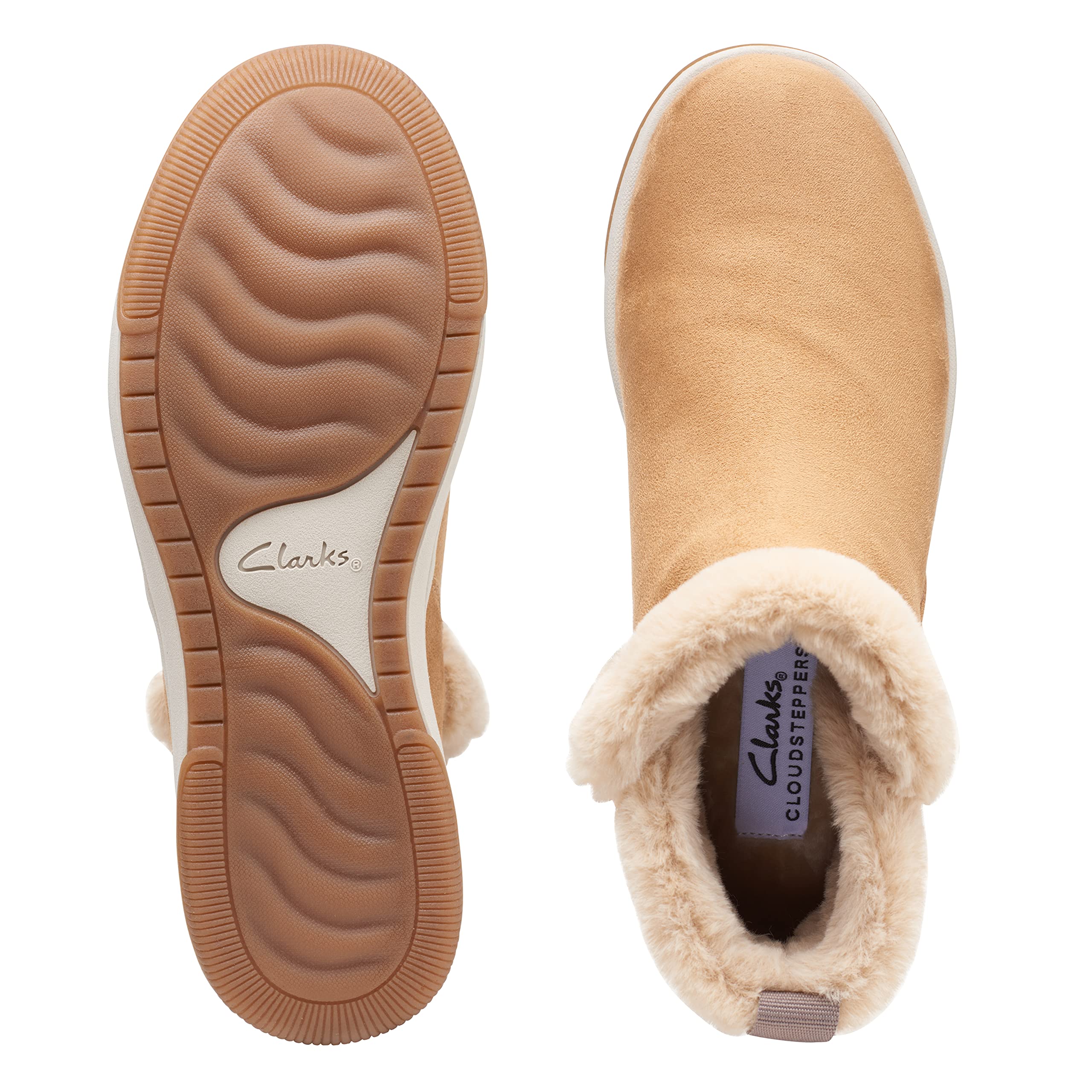 Clarks Damen Breeze Fur Stiefelette, Hellbraun, 42.5 EU Weit – Ansicht 4