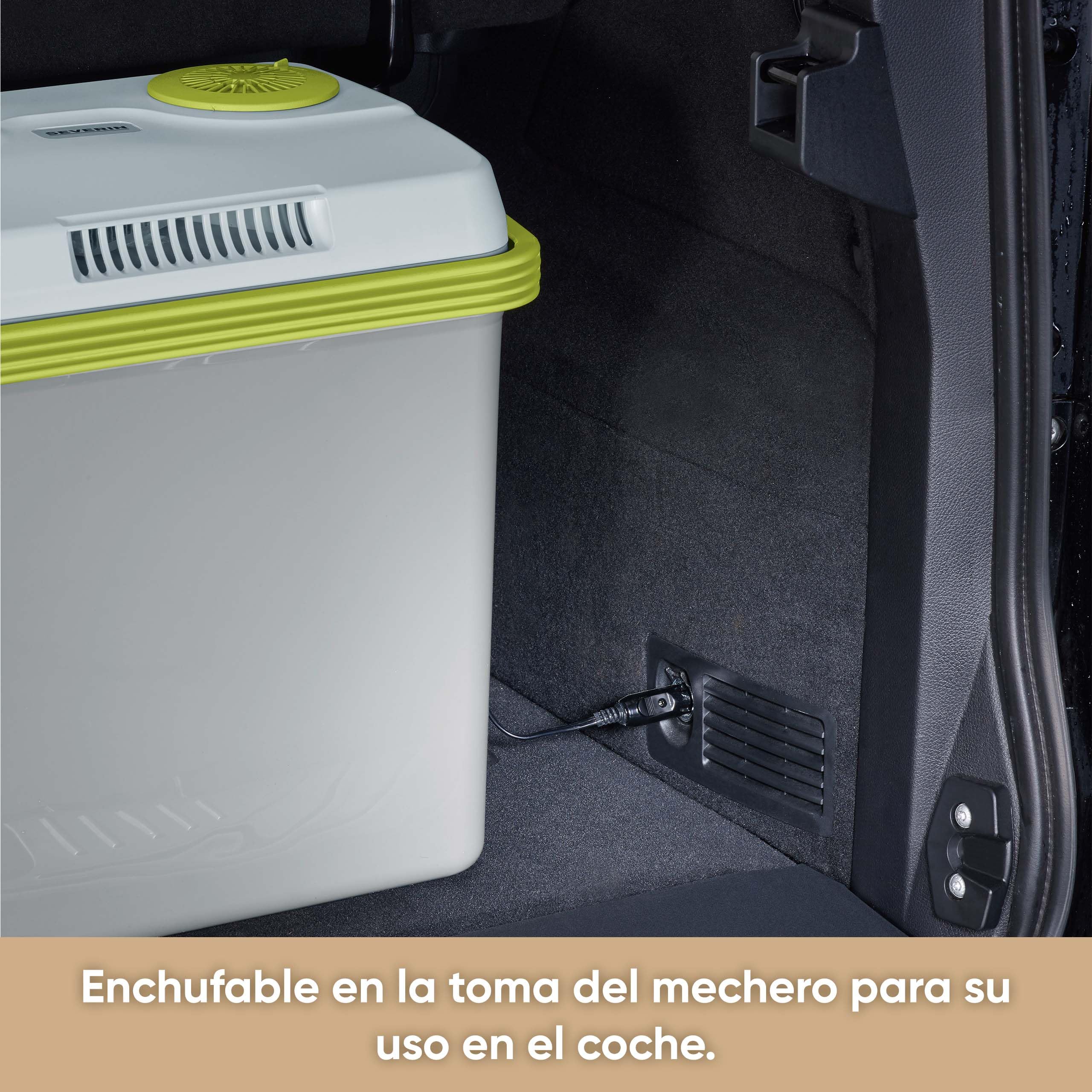Severin TKB 2925 - Nevera portátil eléctrica con conexión USB, capacidad de 25 l, potencia 58 W, color gris verde