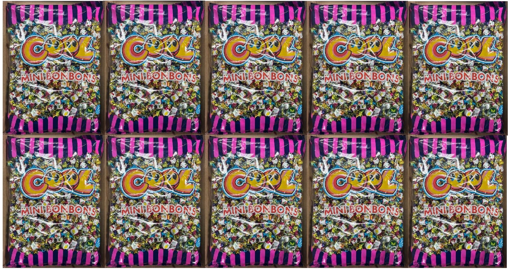 10 Tüten Cool Mini Bonbons a 1 Kg ca. 500 Bonbons pro Tüte