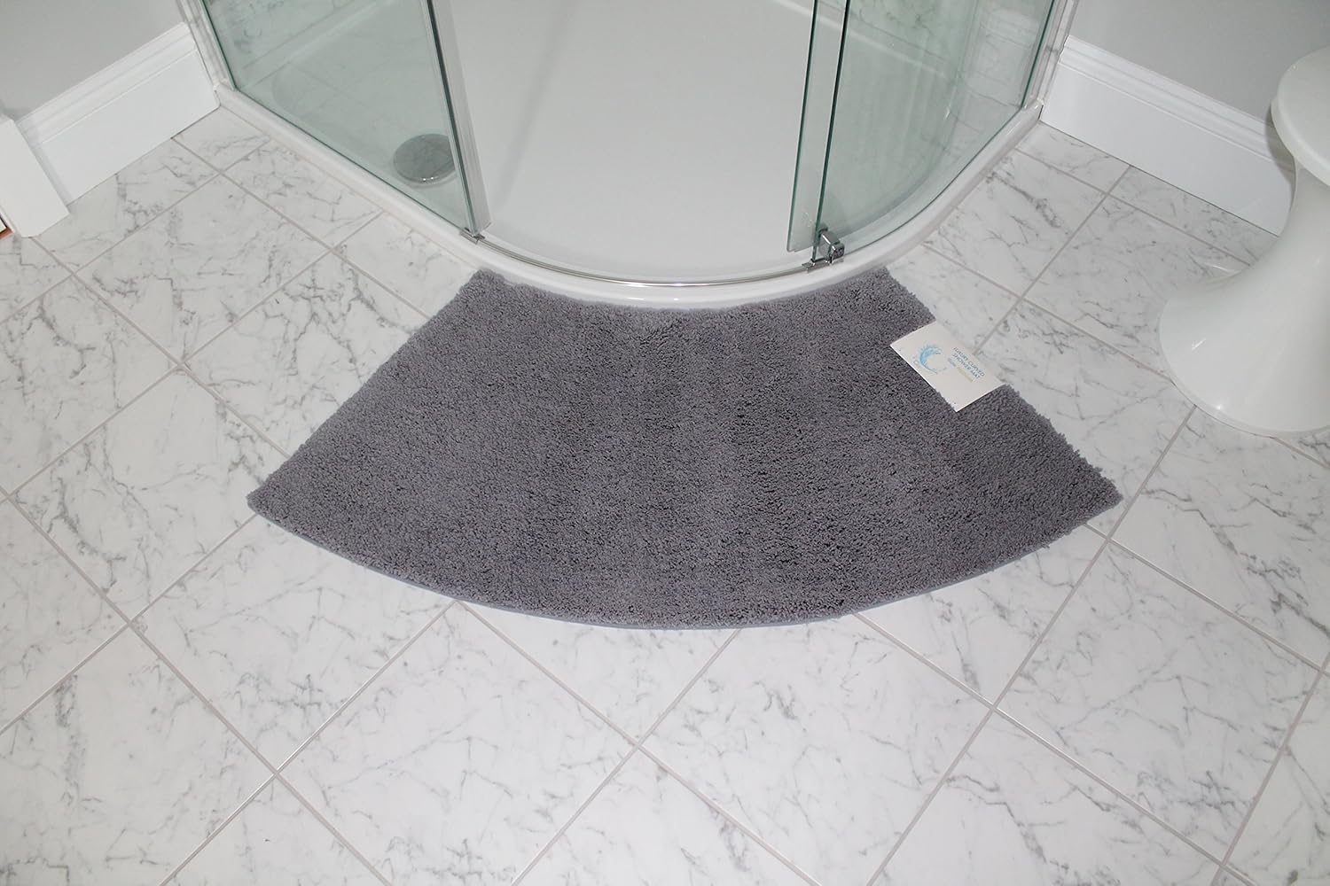Cazsplash Luxury Quadrant Medium Curved Shower Mat (Grey) BigaMart