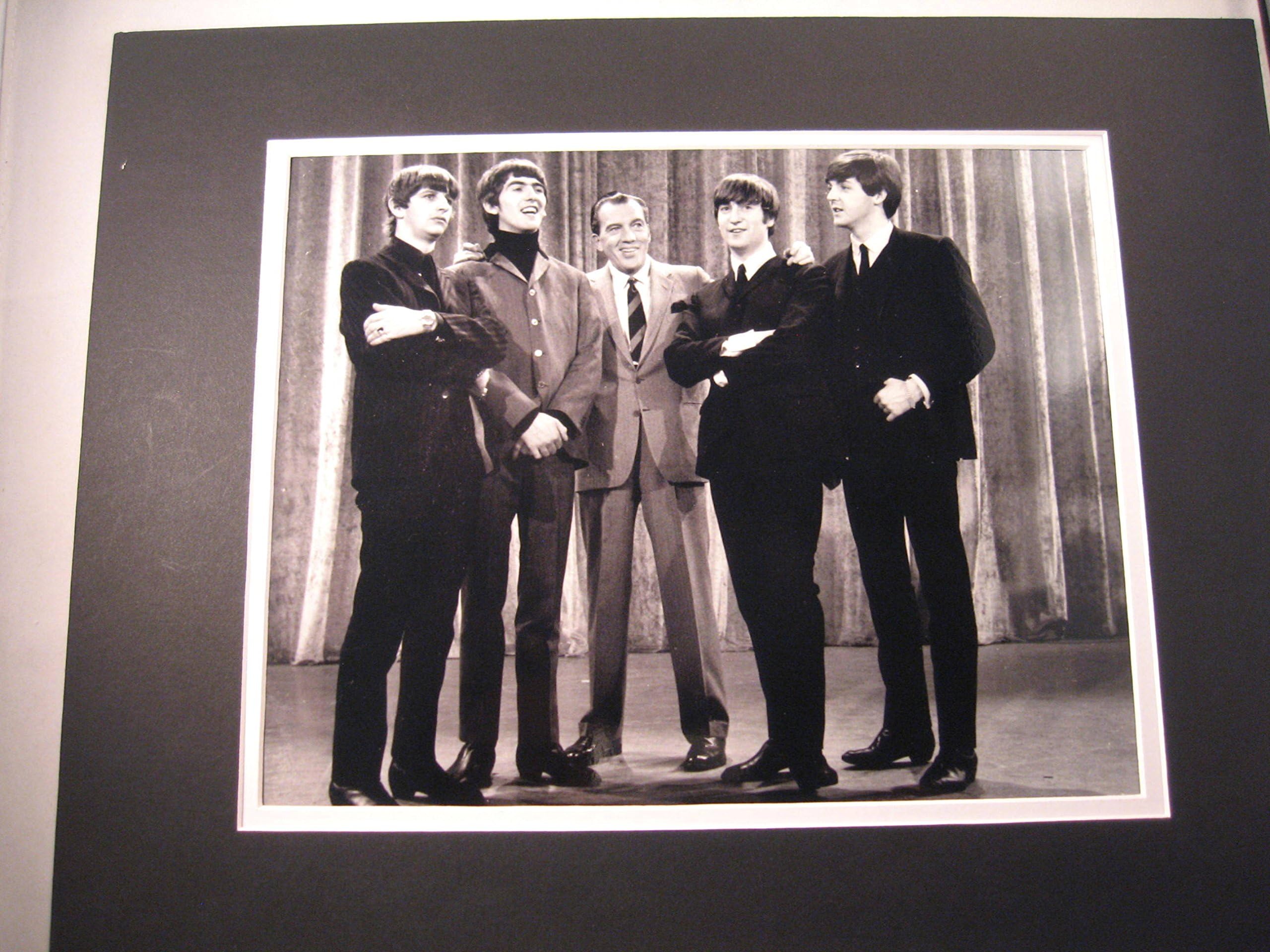 Beatles 1964 Ed Sullivan Show 11x14 Double Matted 8x10 Photo Print John Lennon Ringo Paul Mccartney George Harrison