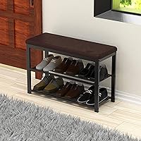 Vista 5 de Simple Houseware Entryway Shoe Rack Bench Storage Organizer