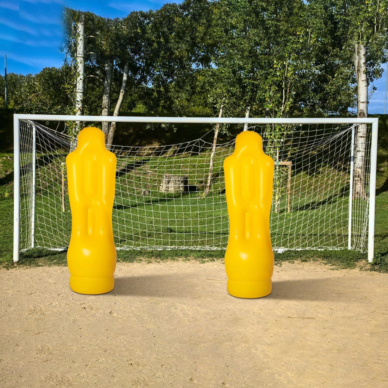Inflatable Soccer Dúmmÿ | 68.9 inches PVC Inflatable Tackling Dummies for Football | Kicks Air Mannequin Wall Soccer Training Dummies | Water-Filled Standing Tumbler for Children and Adults