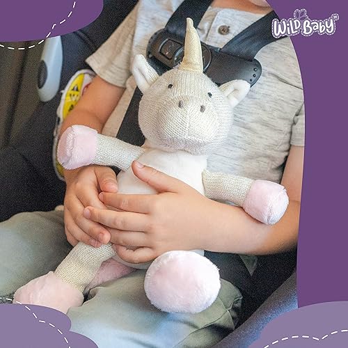 Miniatura 7 de WILD BABY Paquete de animales de peluche de unicornio y jirafa, amigo de peluche calentable para microondas con aroma a lavanda de aromaterapia para