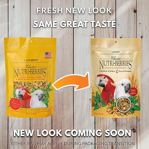 Miniatura 3 de Lafeber Classic Nutri-Berries - Alimento para pájaros para mascotas fabricado con ingredientes sin OMG y de grado humano para guacamayos y cacatúas