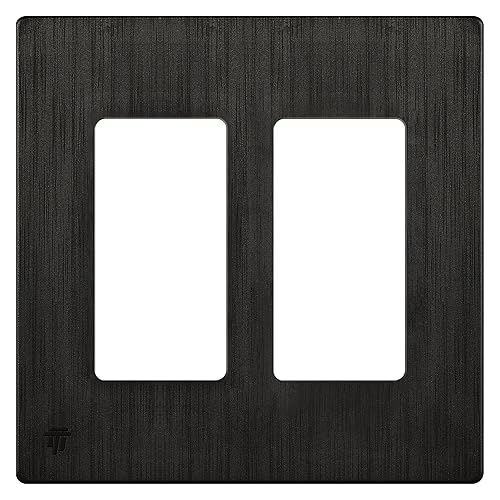 Miniatura 169 de ENERLITES SI8834-BK - Placa de pared decorativa sin tornillos, cubierta de enchufe segura, 4 entradas, 4.68 x 8.30 pulgadas (alto x largo), Negro