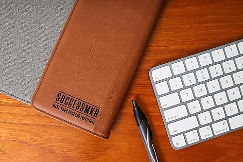 Miniatura 5 de Organizador delgado de cuero sintético con funda para cuaderno, bucle para bolígrafo, soporte para tarjetas de visita, bolsillo para archivos,