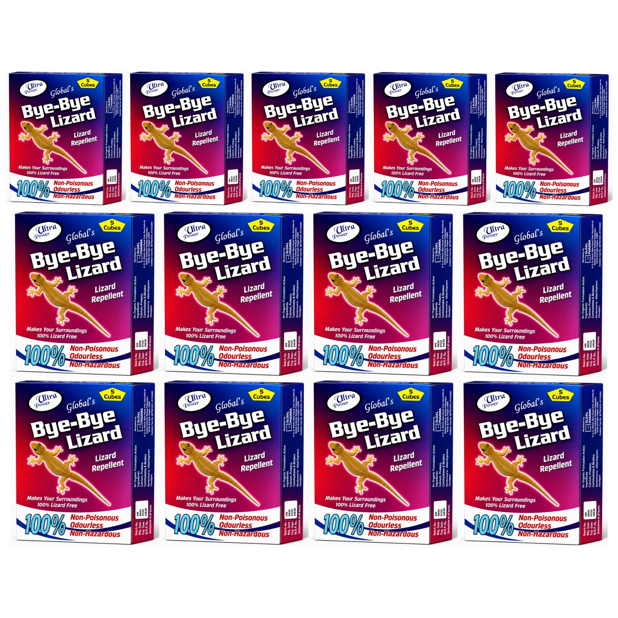Lizard Repellent Cubes for Home Office - Safe for Children As Well Adults for All Skin Types Insect Repellent (Pack of 13)-image-28