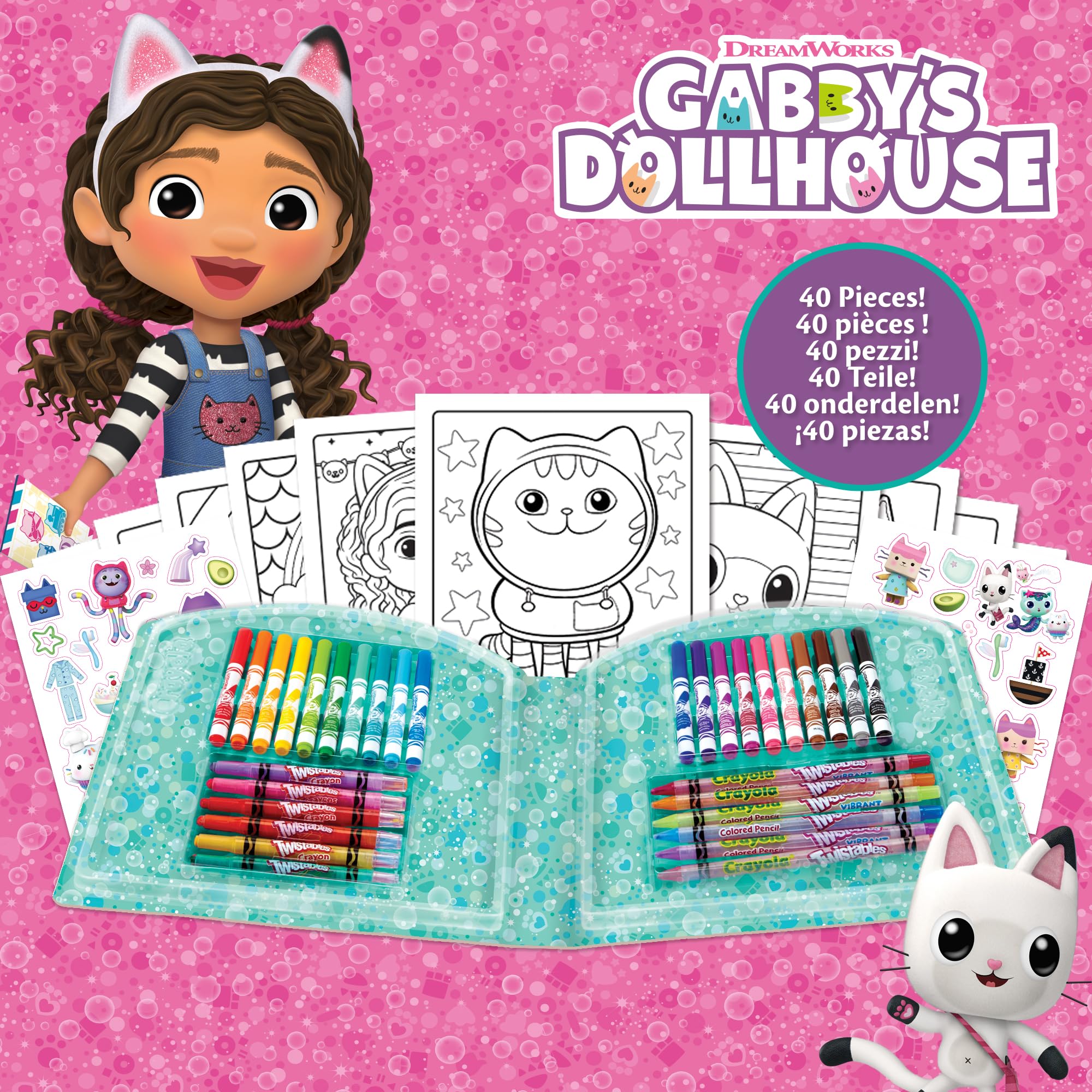 Gabby's Dollhouse - Set di penne spray - Matite da colorare per bambini