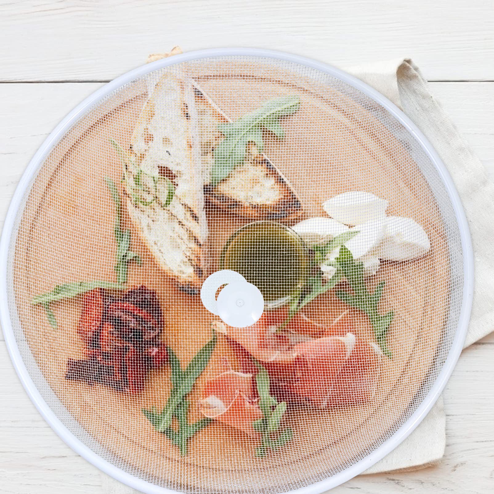 Ylnailky 2 Stück Metall Lebensmittel Schutzhauben - Fliegenschutz 27cm Für Obst & Buffet