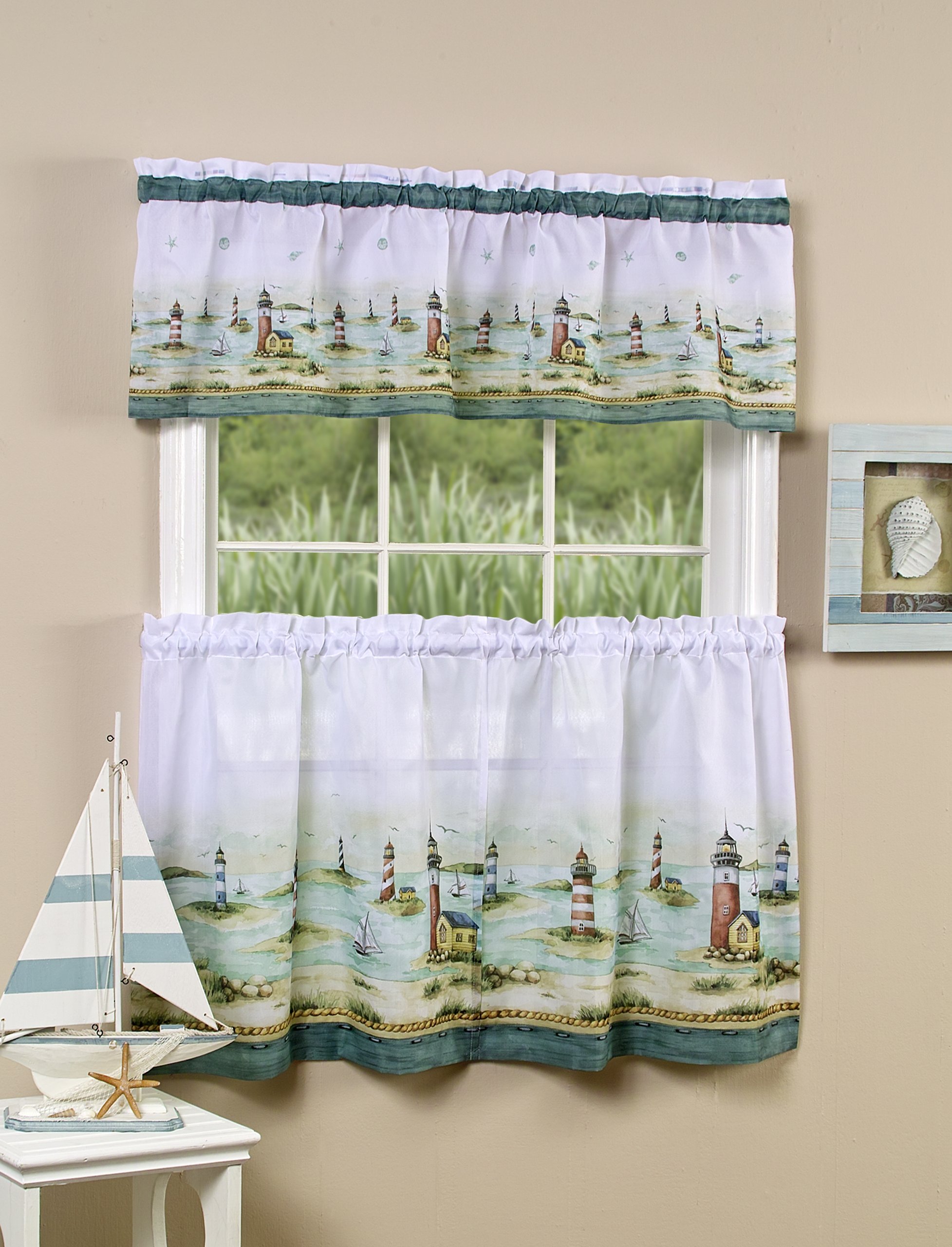 Achim Home FurnishingsHampton - Printed Tier & Valance Set - 58x24