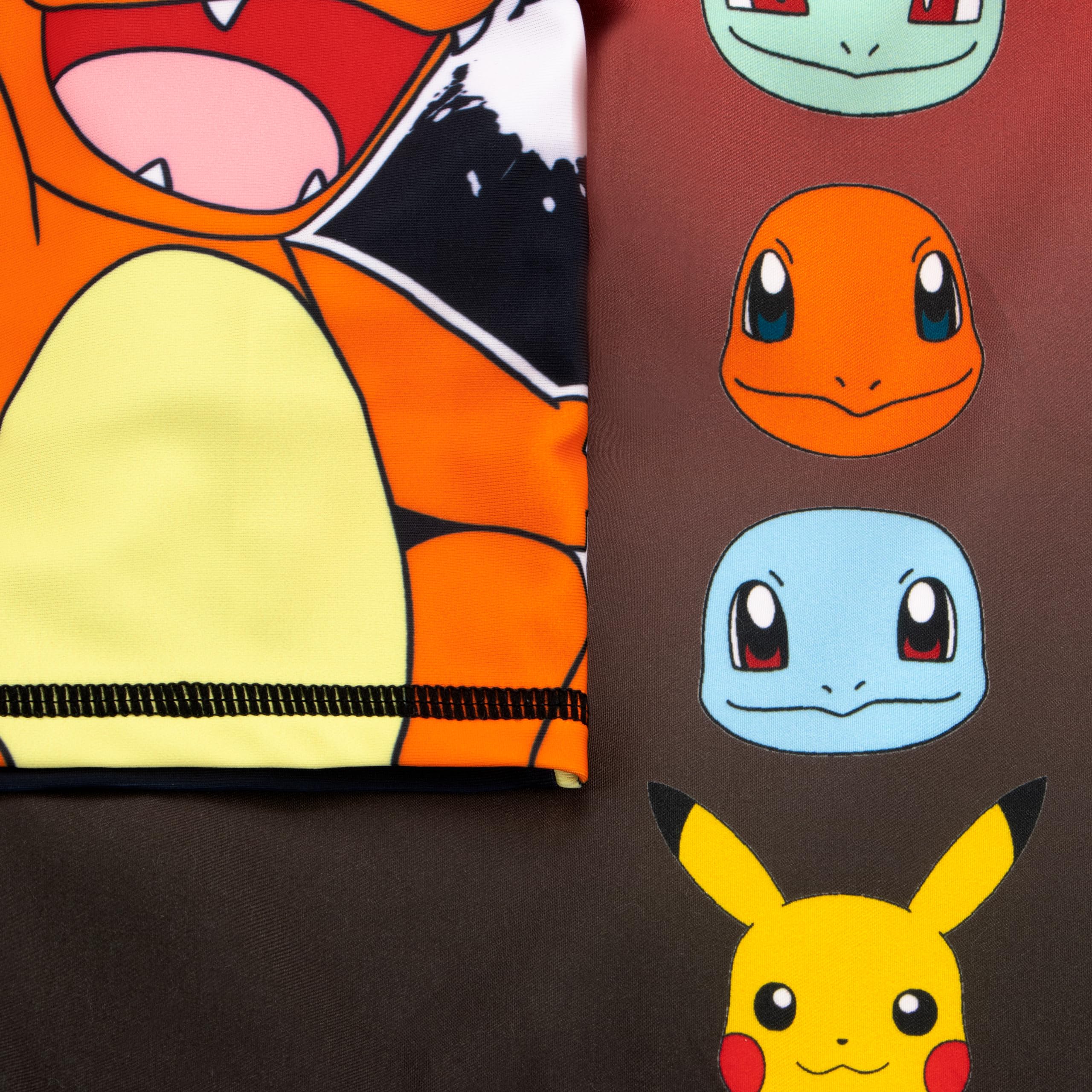 Pokemon Strój Kąpielowy Dla Chłopca, Kostium Z Bulbasaur, Charmander I Pikachu, 2-Częściowy Komplet Kąpielowy