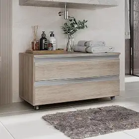 Gabinete Joia 80cm 02 Gavetas Madeirado Inteiro