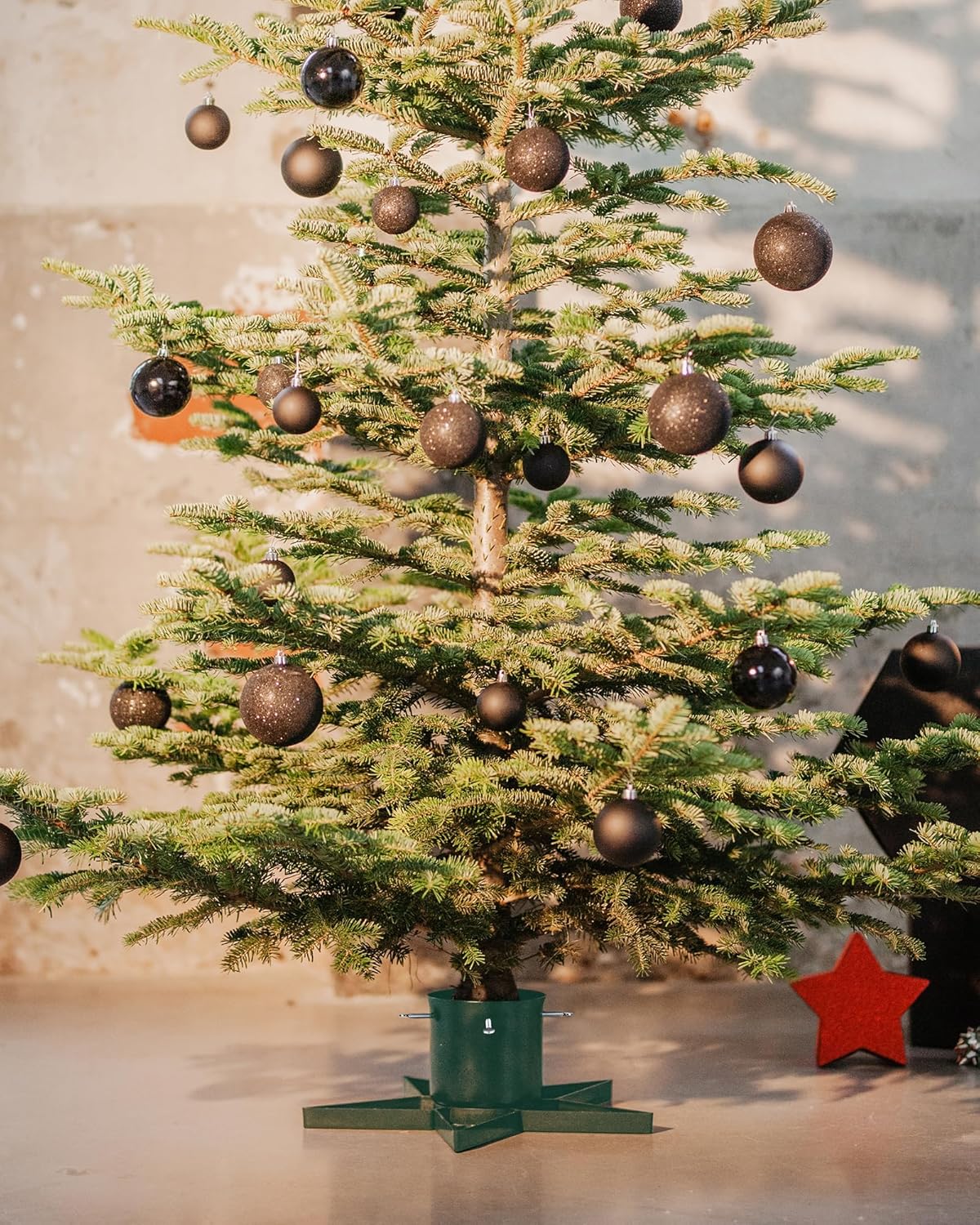 real christmas tree stand base - live trees small christmas tree holder up to 6.5ft trees for real xmas trees 0.53 gal star+ green