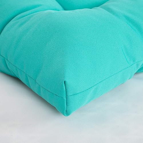 Miniatura 5 de ARTPLAN Cojín de banco para exteriores para muebles de patio, cojín de sofá biplaza copetudo para silla de banco de mimbre de metal de madera, 48 x