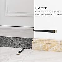 Vista 4 de Cable Ethernet Cat 7 de 25 pies de alta velocidad 10Gbps 600MHz, cable Ethernet blindado, cable LAN con RJ45, cable de conexión de red de Internet