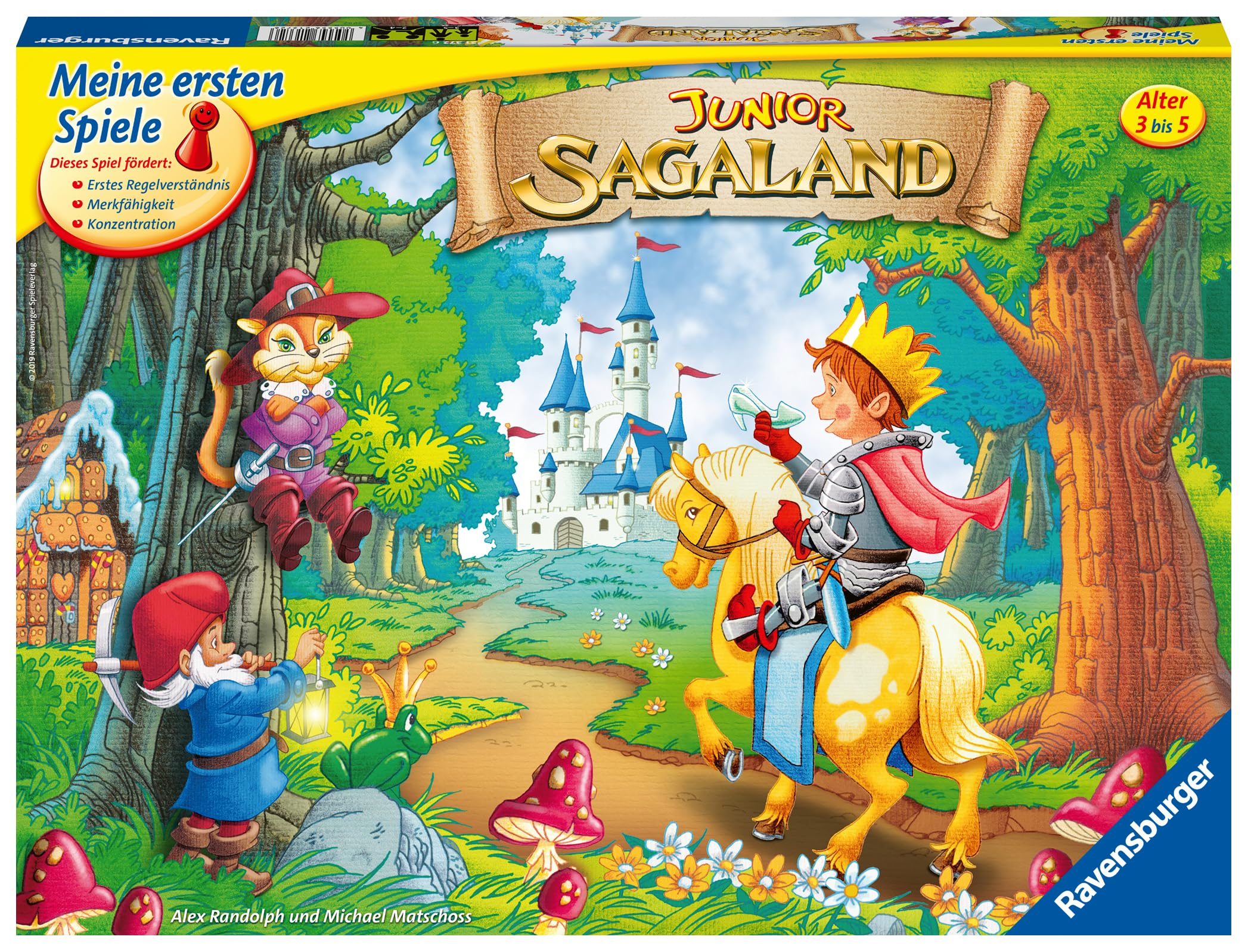 Ravensburger 21372 - Junior Sagaland - Kinderspiel, Junior Edition des Spieleklassikers für 2-4 Spieler ab 3 Jahren