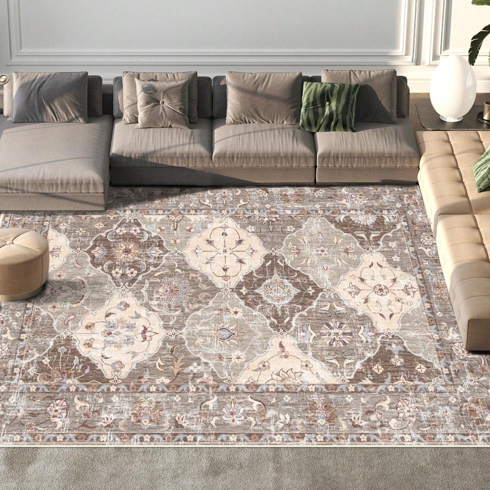 Tapis vintage bleu bohème 150x210 idéal pour sublimer une chambre