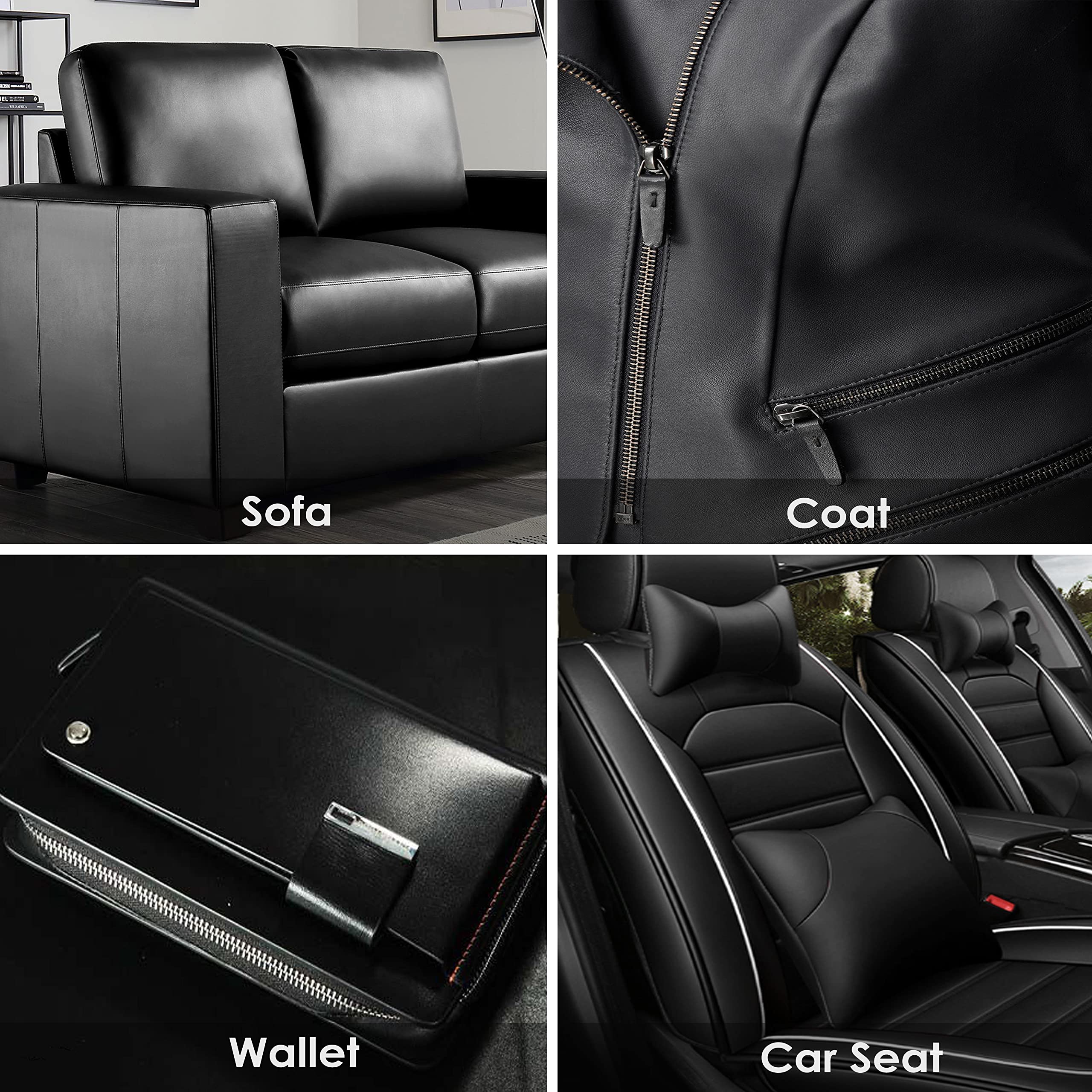 Pelle Adesiva Per Riparazioni 150x40 Cm - Autoadesiva, Impermeabile, Per Divani, Borse, Nero - Foto 4