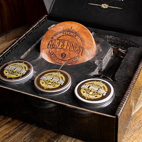 Miniatura 2 de Kit de ahumador de whisky  Kit de ahumador de cóctel  Kit de ahumador de bourbon  Kit de ahumador antiguo con antorcha de 3 llamas, 6 chips de