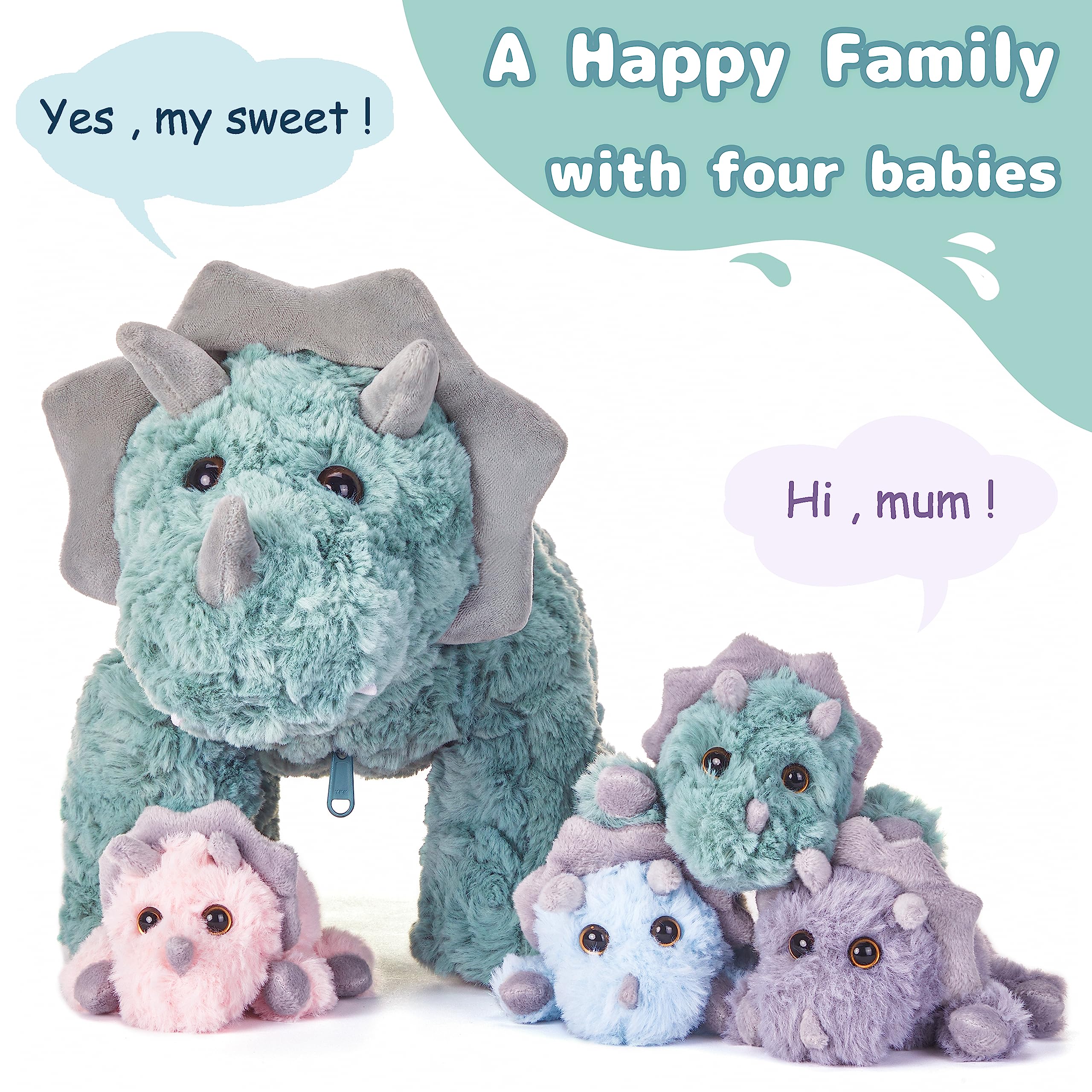 Amazon.co.jp: EARTHSOUND トリケラトプス 恐竜 お母さんと赤ちゃん