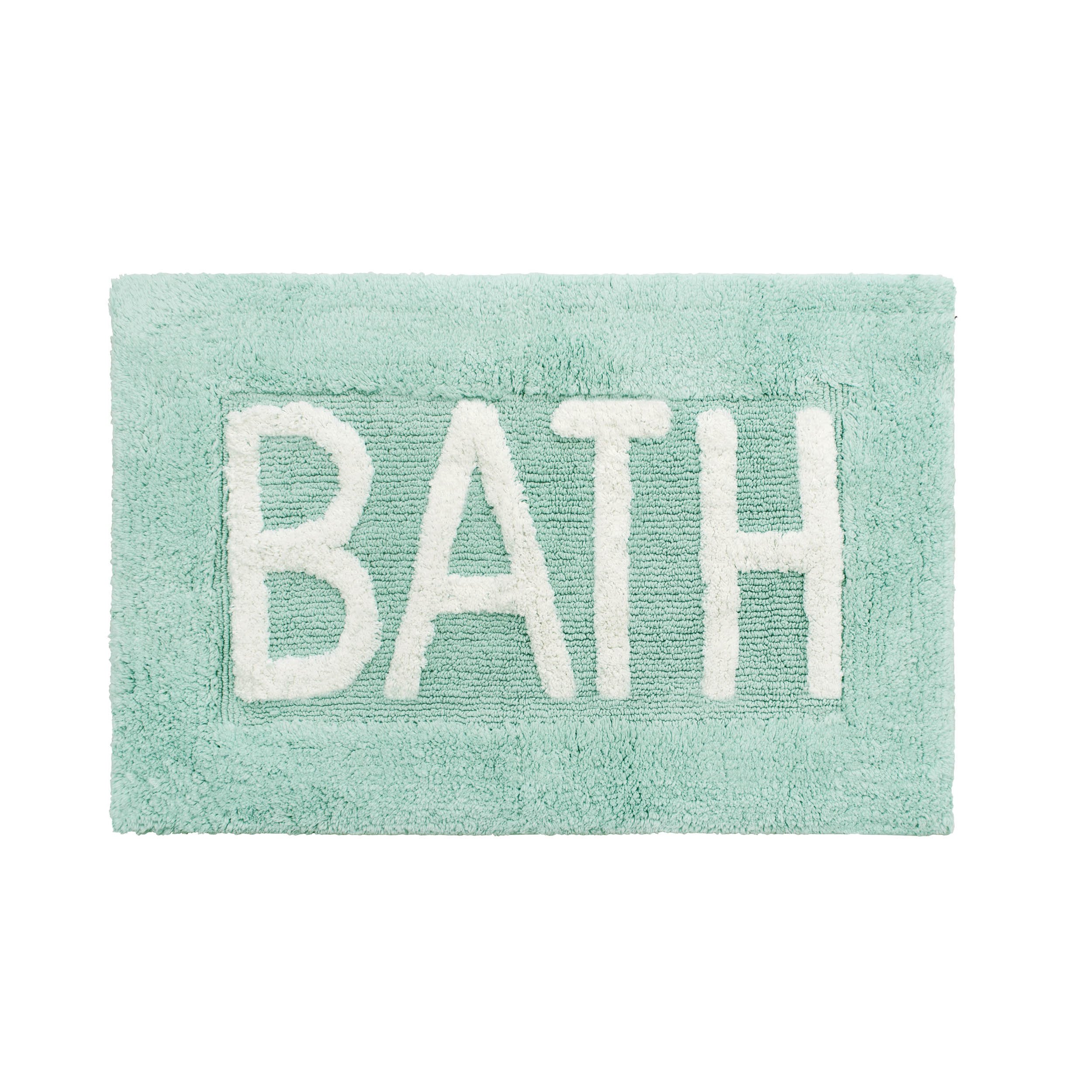 Creative Home Ideas Jean Pierre Cotton "Bath" Rug, Aqua