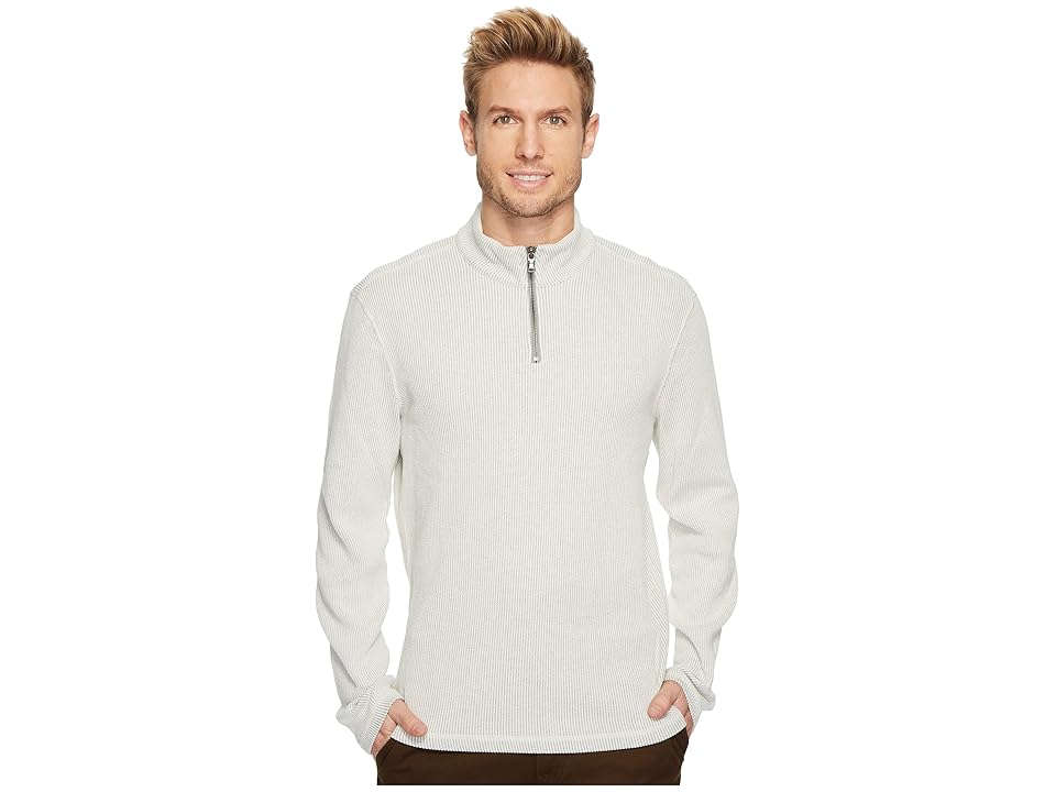 

Agave Denim Wave Train Long Sleeve 1/4 Zip Seer Sucker (Birch) Men's Clothing